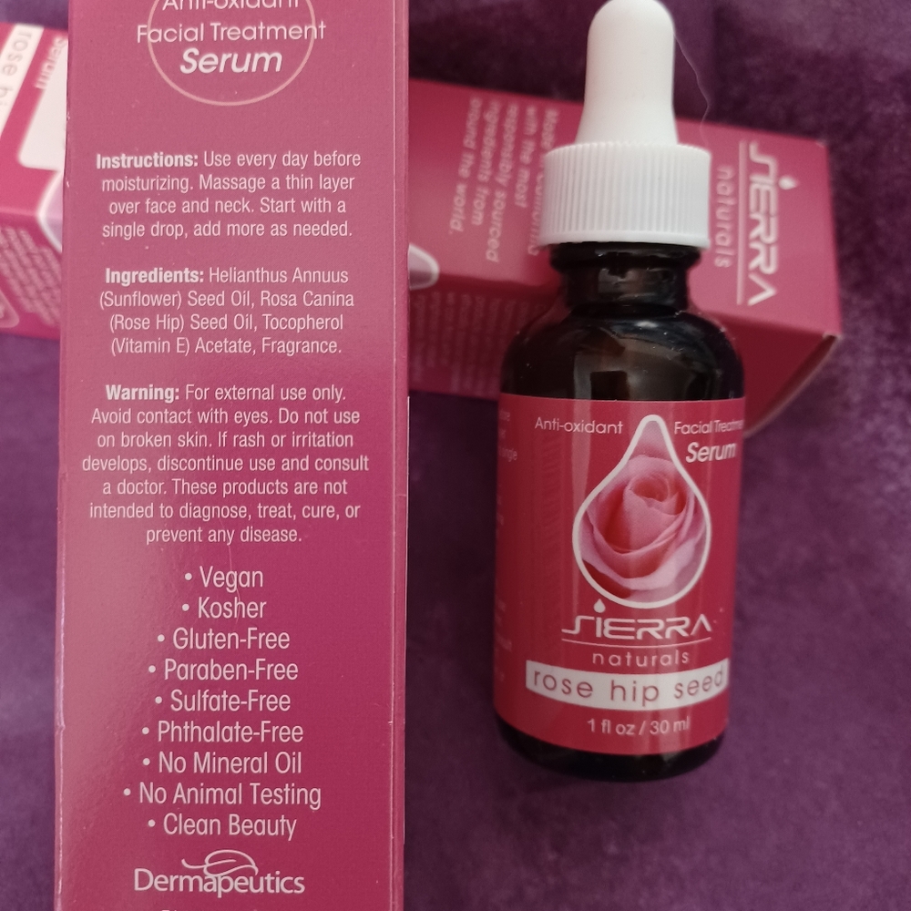 Rosehip Serum 2 PK Sierra Naturals NIB Anti-aging Skincare